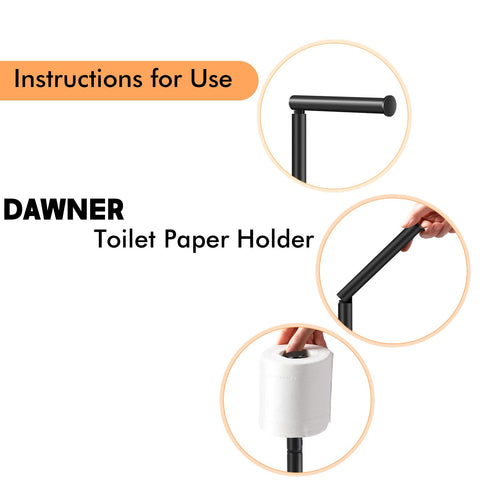 DAWNER stores-multiple-rolls for uninterrupted bathroom access.