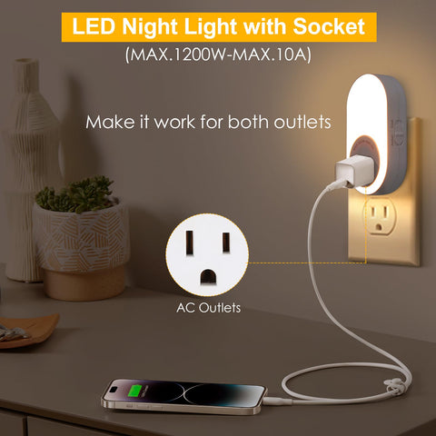 Dawnrise night light emitting 4000K white light for crisp hallway visibility