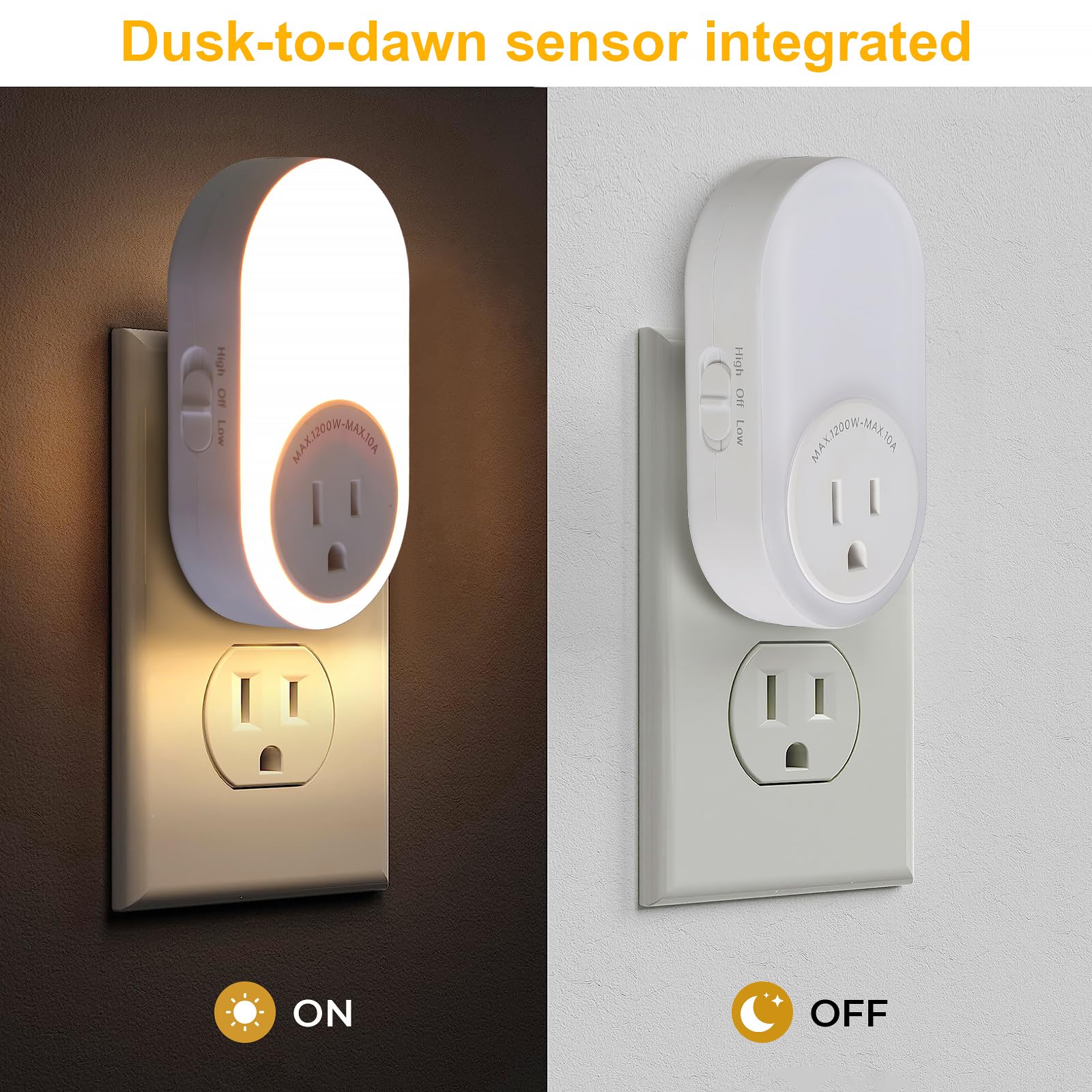 Dawnrise plug-in design preserves outlet availability while providing dimmable illumination