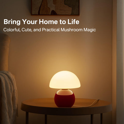 Dawnwake bedside lamp features hand-blown glass for unique Art Nouveau charm.