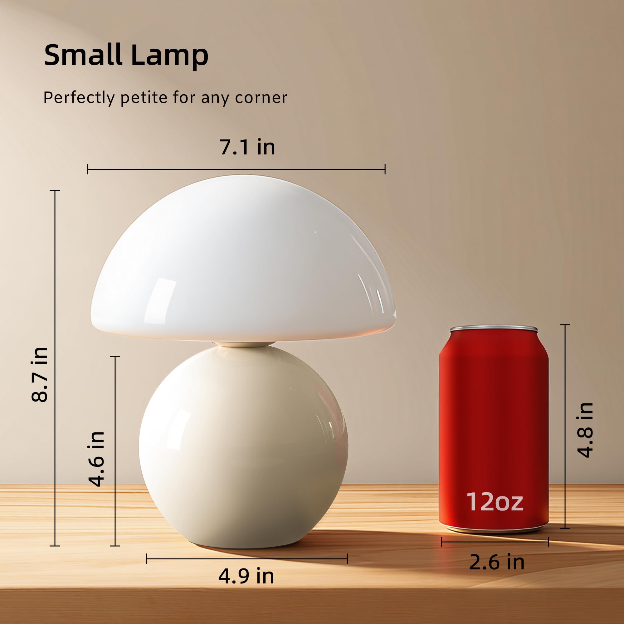 Dawnwake compact night-light fits beside bed or on a desk.