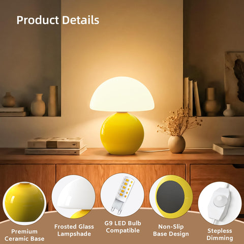 Dawnwake dimmable lamp demonstrates stepless brightness control for any mood.
