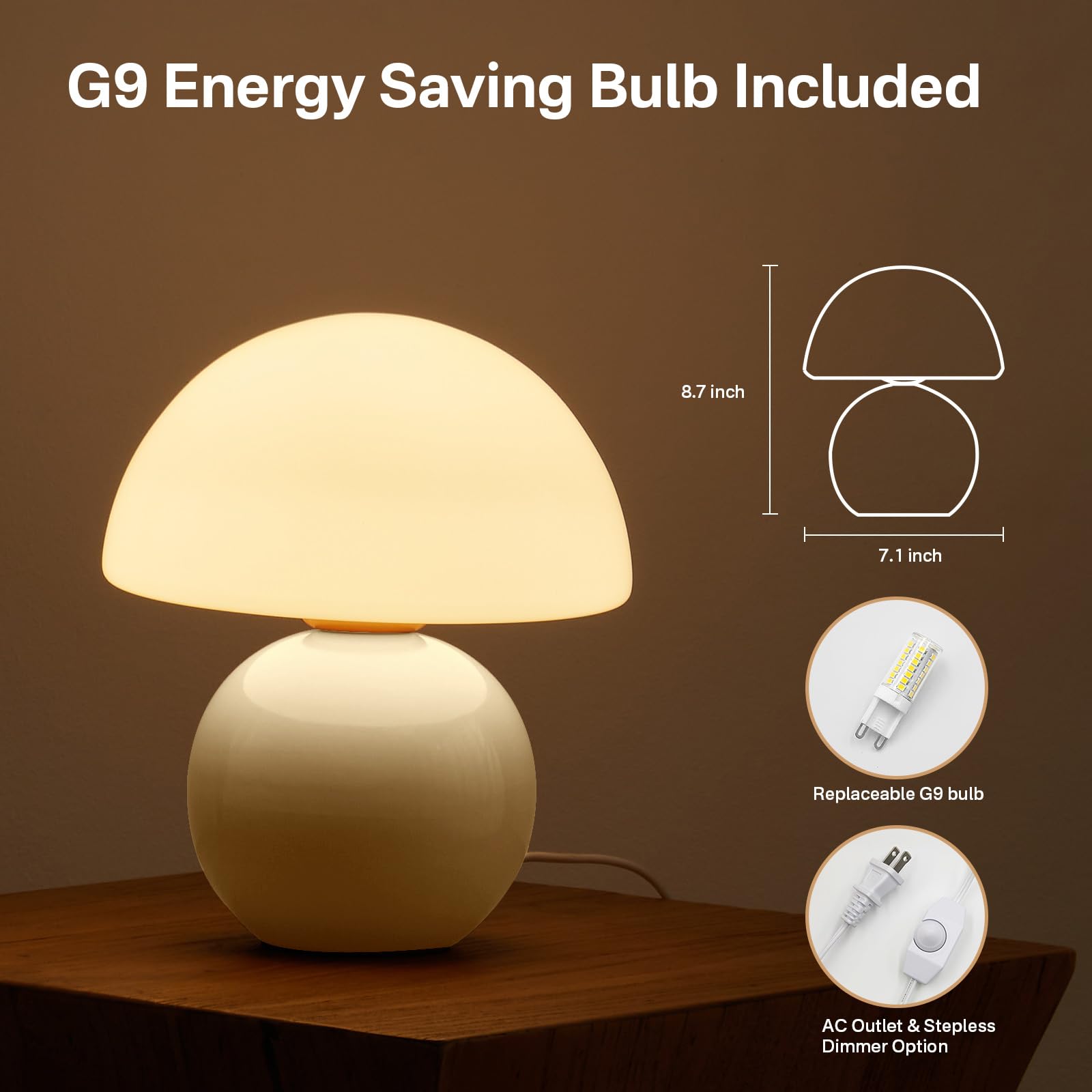 Dawnwake lamp dimmer switch for stepless brightness control