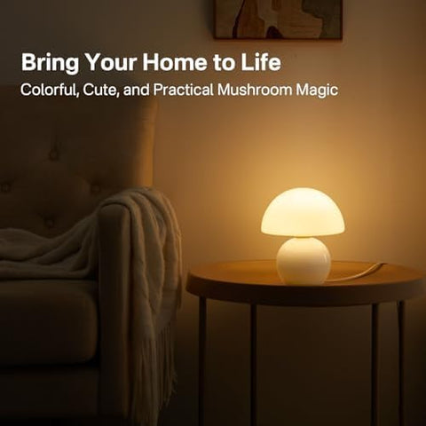 Dawnwake lamp shows unique hand-blown glass and stained ceramic base.