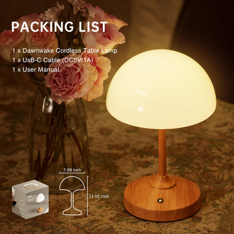 Dawnwake Mushroom Lamp gift-packaging showcases versatile gifting option.