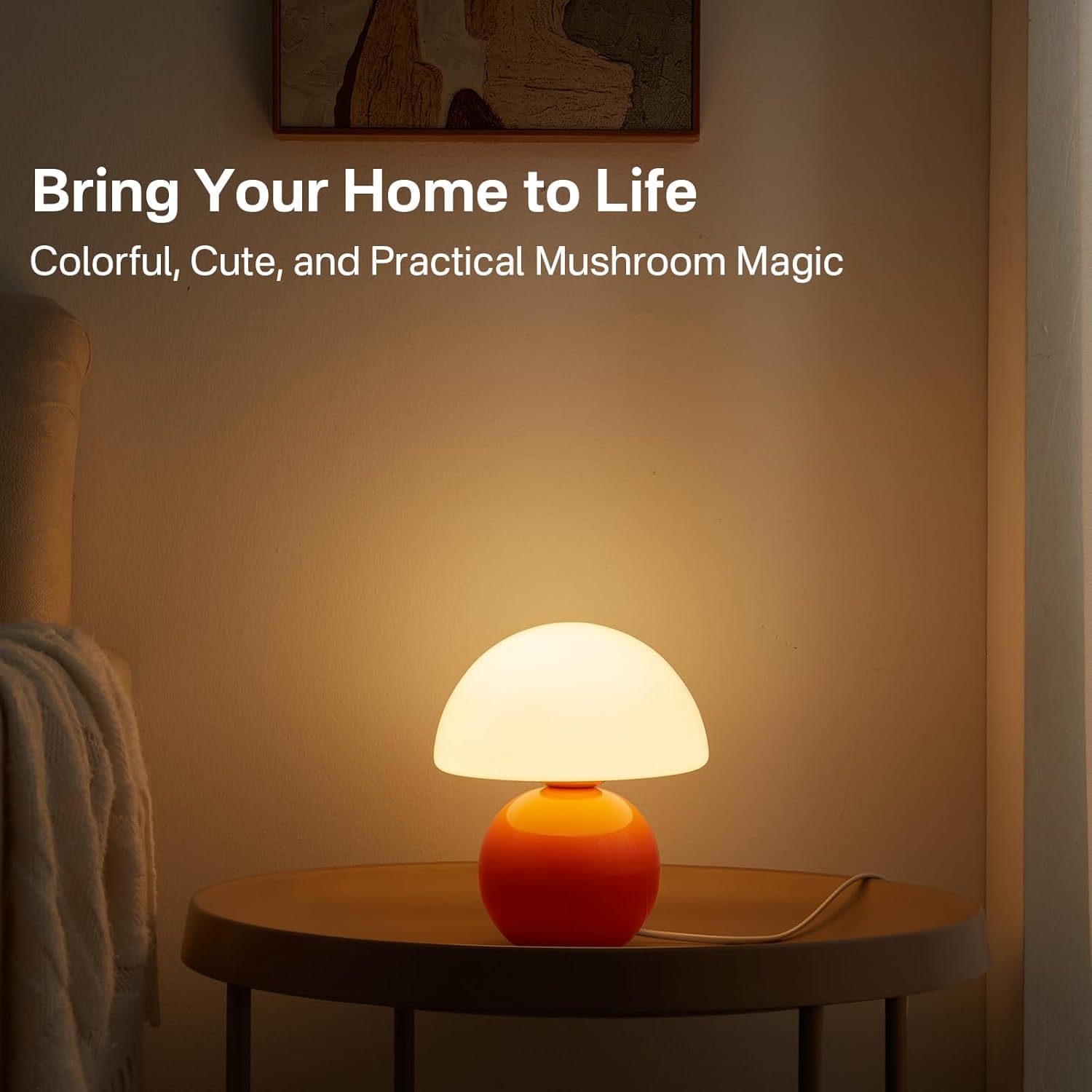 Dawnwake lamp hand-blown base showcases unique craftsmanship in a decorative living room lamp