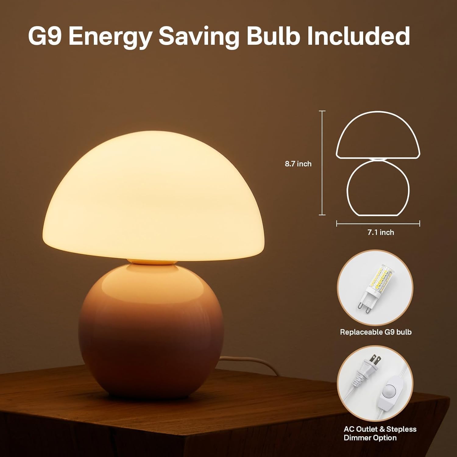 Dawnwake stepless dimming control lets you tailor brightness from 0 to 100 percent
