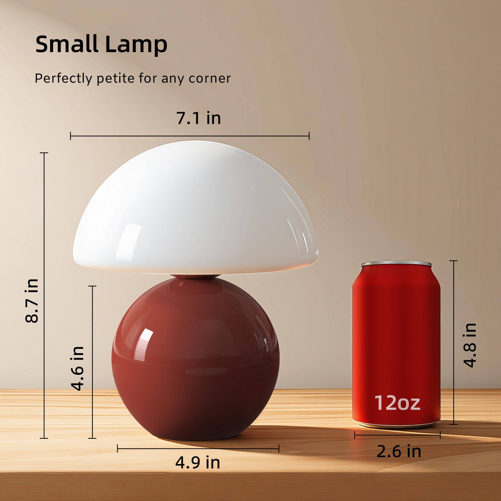 Wine red finish adds a contemporary pop to any sideboard or nightstand.
