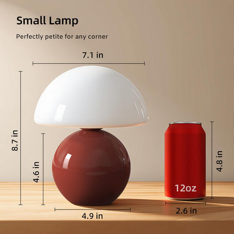 Wine red finish adds a contemporary pop to any sideboard or nightstand.