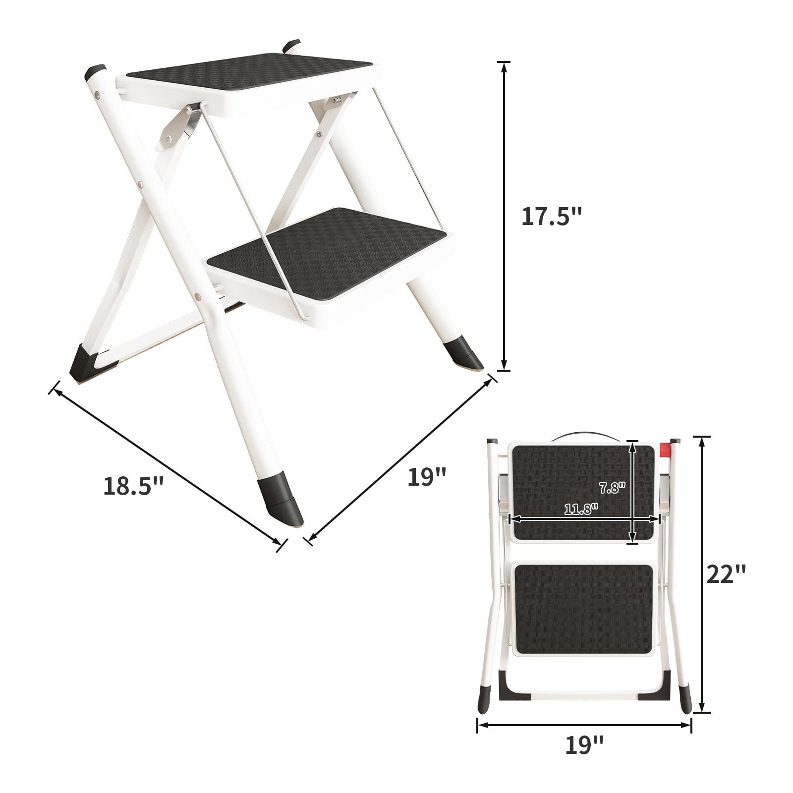 DAWNYIELD stool with wide pedal for comfortable standing