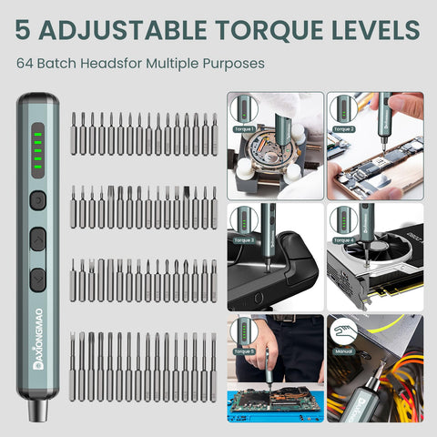Daxiongmao 64 CRV bits set enables micro-repairs on phones, cameras, and wearables
