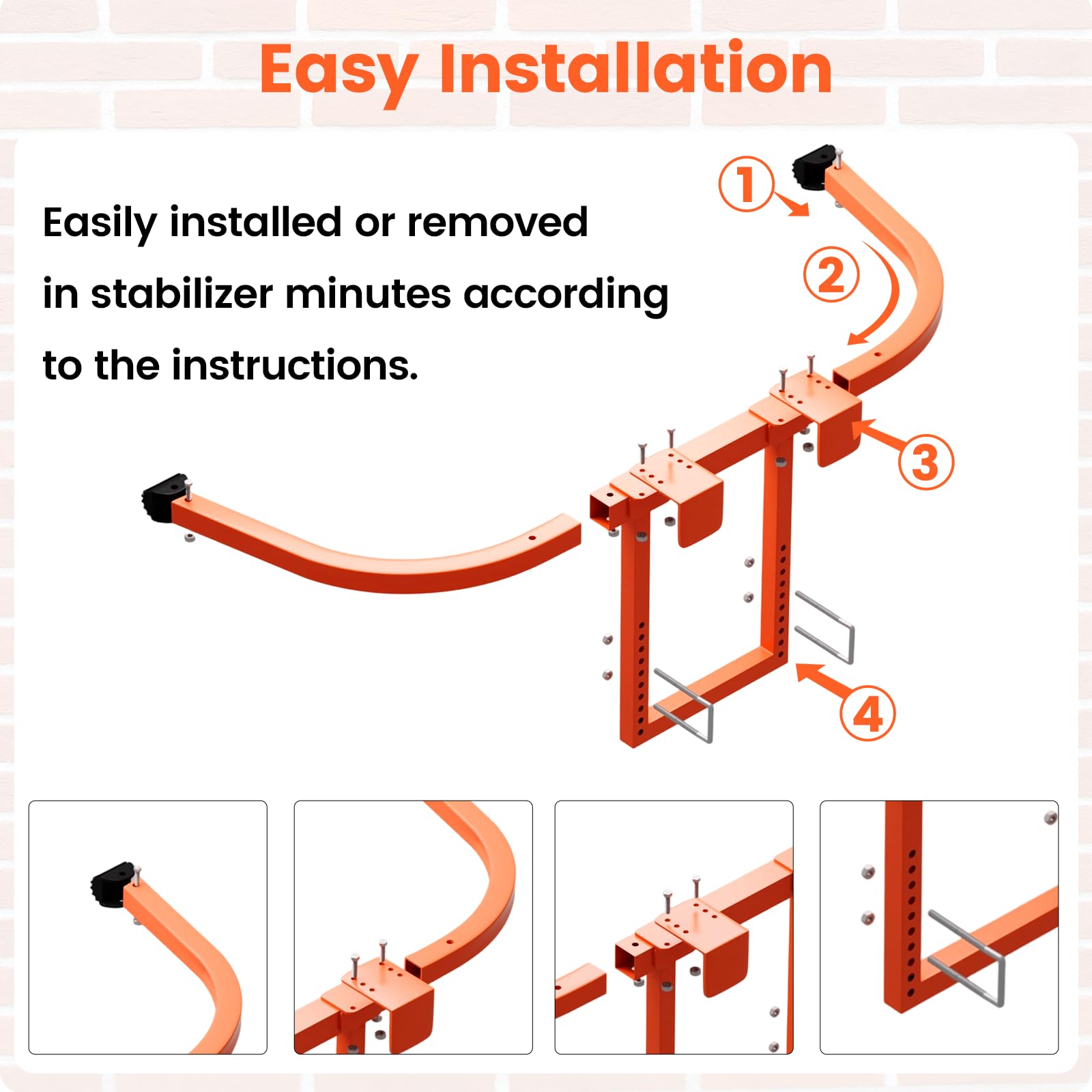Dayacoco heavy-duty steel construction delivers durable ladder safety