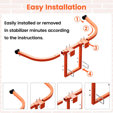 Dayacoco heavy-duty steel construction delivers durable ladder safety