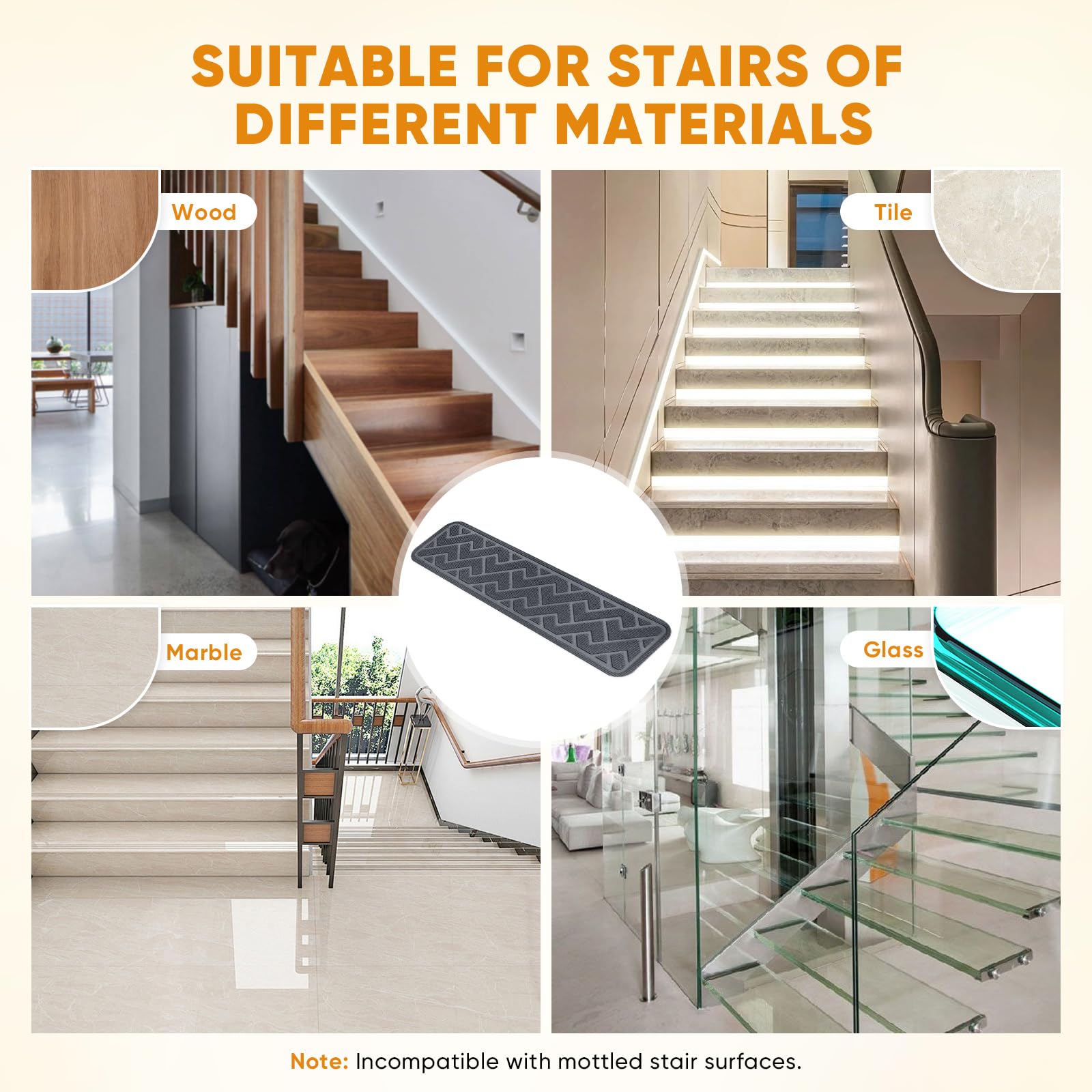 Dayacoco 8x30 inch treads fit most indoor stairs