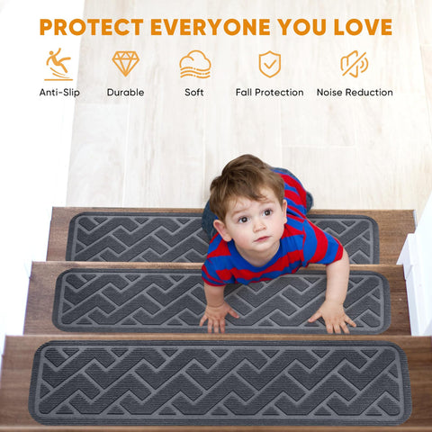 Dayacoco stair treads are machine washable for easy cleaning