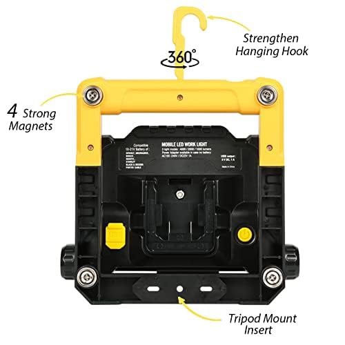 DAYATOOL wide-beam brightness covers large work areas.
