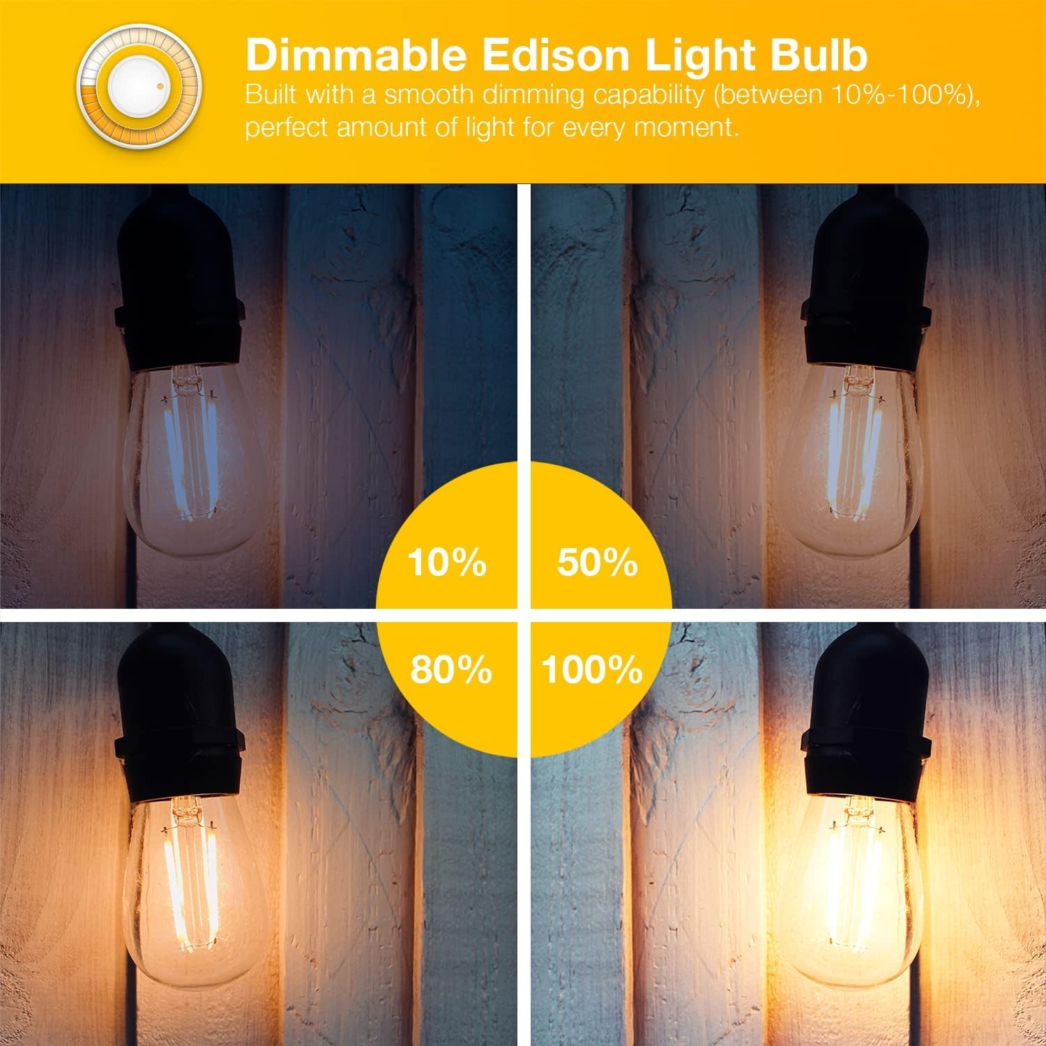 DAYBETTER 2700K warm white glow delivers cozy ambient lighting.