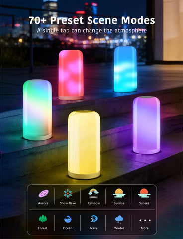 DAYBETTER BGRIC lamp with 70+ presets for festive scenes