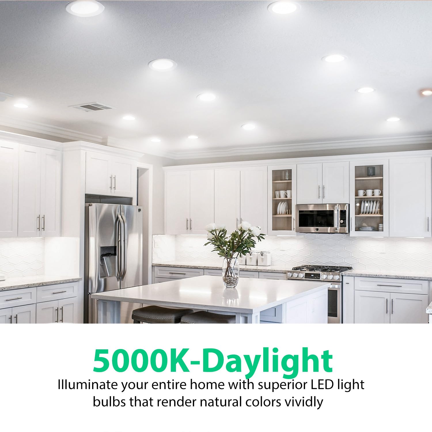 DAYBETTER BR30 LED bulb shows 5000K daylight for true colors