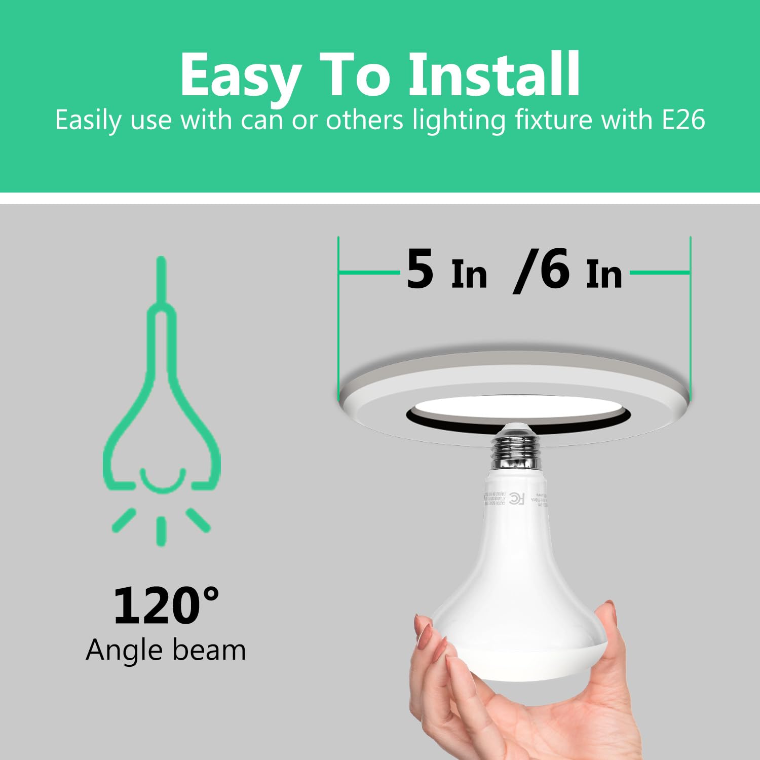 DAYBETTER BR30 LED bulb with E26 base for recessed lighting