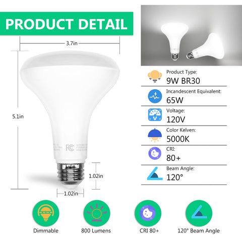 DAYBETTER BR30 LED bulb in recessed can fit demonstrates compatibility
