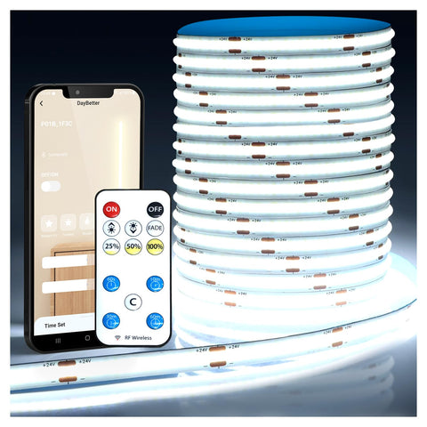 DAYBETTER COB LED strip 16.4 ft for bright daylight room lighting
