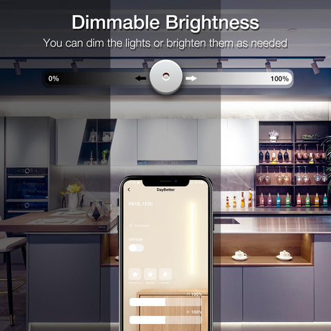 DAYBETTER COB LED strip 6500K daylight for crisp task lighting