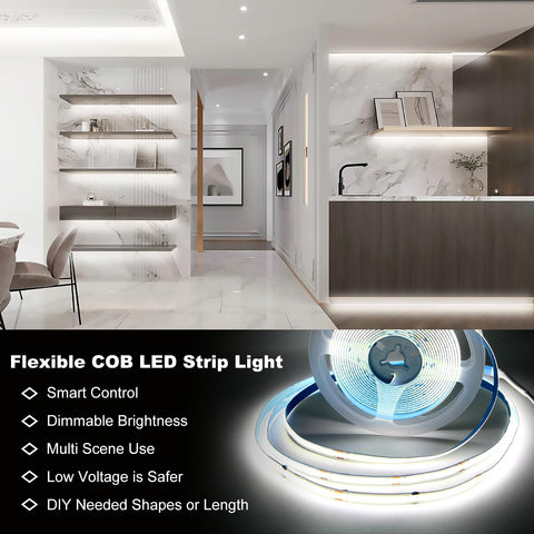 DAYBETTER COB LED strip bedroom ambiance enhances relaxation