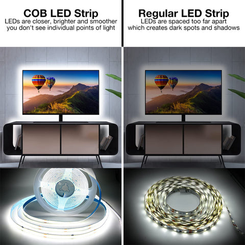 DAYBETTER COB LED strip cuttable design to fit spaces precisely.