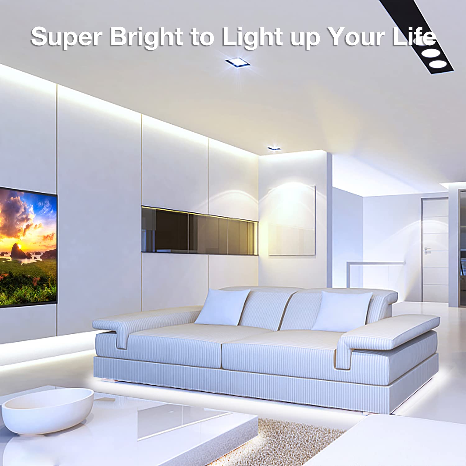 DAYBETTER COB LED strip dimmable with included dimmer for customizable ambiance.