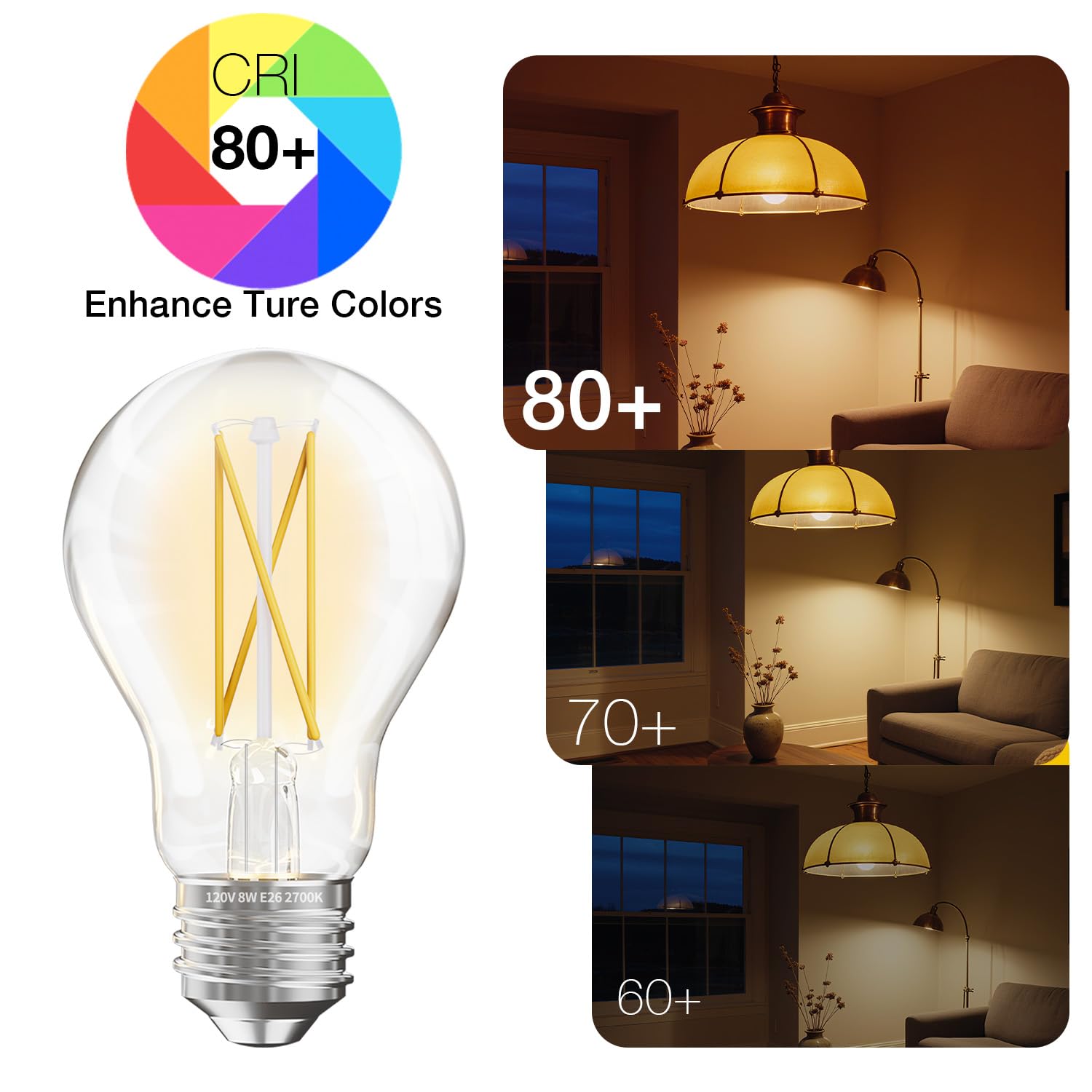 DAYBETTER dimmable Edison bulb compatible with many dimmers for smooth lighting.