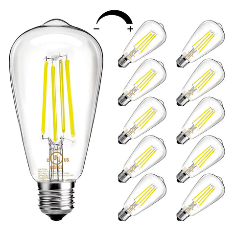 DAYBETTER Edison bulb with clear glass for bright 8W 800lm ambient lighting