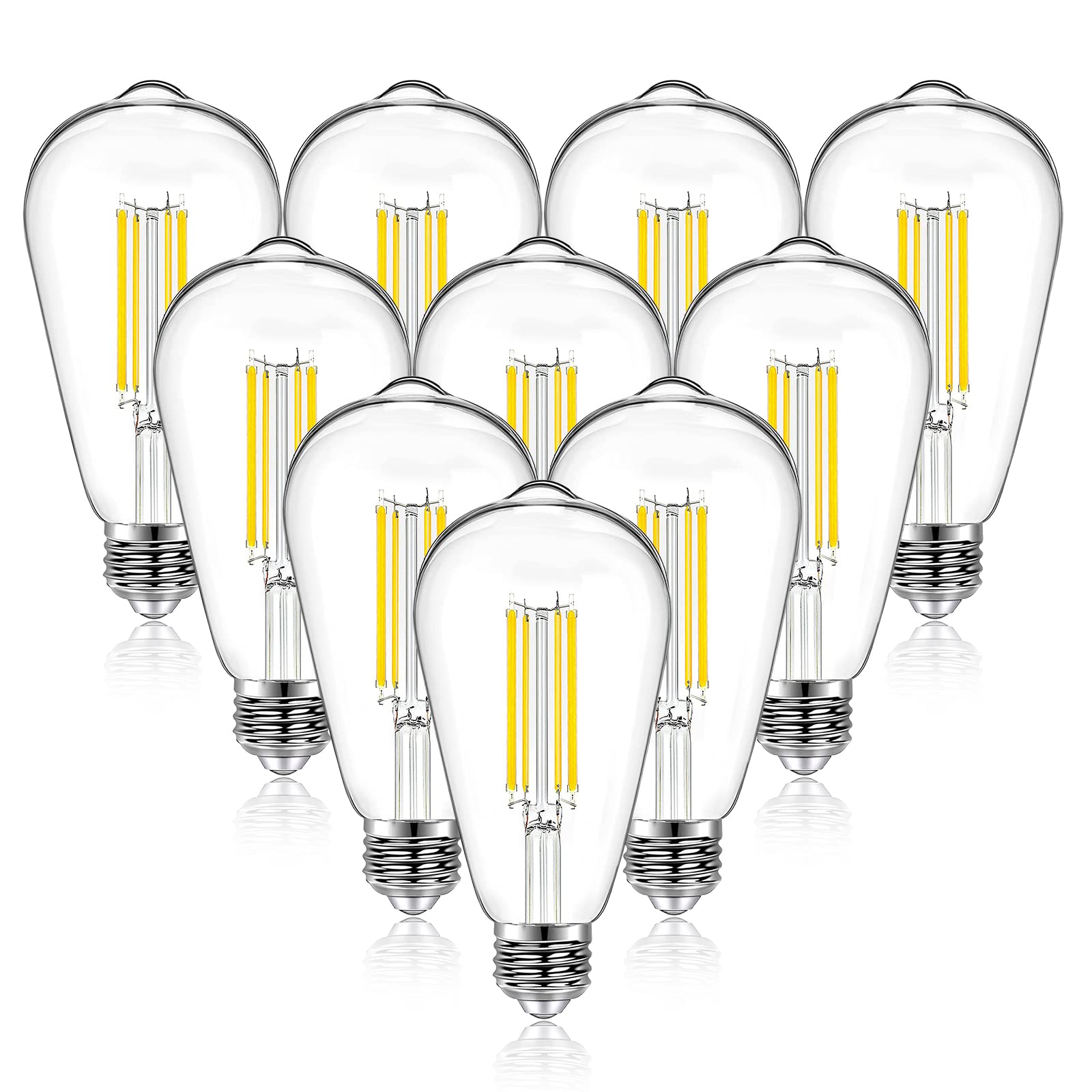 DAYBETTER Edison ST58 clear glass bulb for vintage chandeliers and ambient lighting.