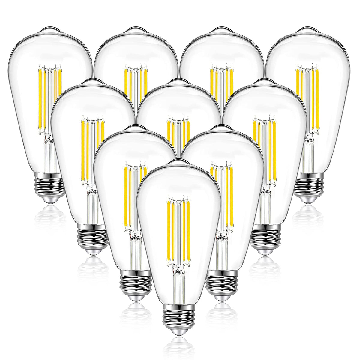 DAYBETTER Edison ST58 clear glass bulb for vintage chandeliers and ambient lighting.