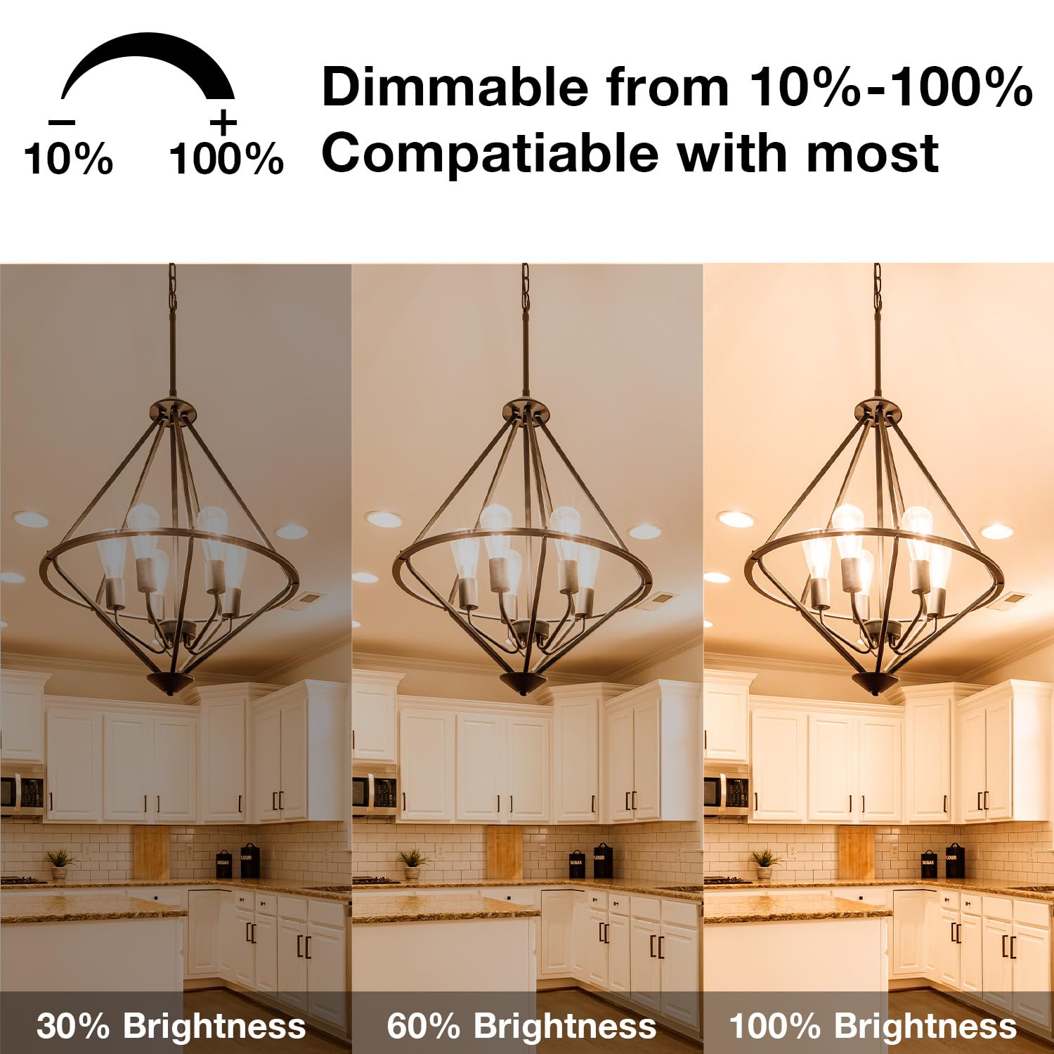 DAYBETTER dimmable LED filament bulb offers smooth control for mood lighting.