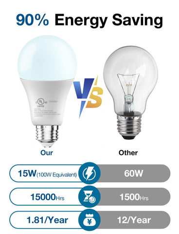 DAYBETTER LED bulb with E26 base fits standard fixtures easily.