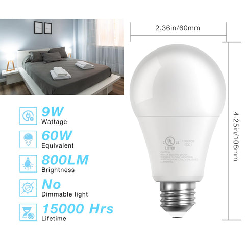 DAYBETTER LED bulbs deliver 800 lm in crisp 5000K daylight for sharp task lighting.