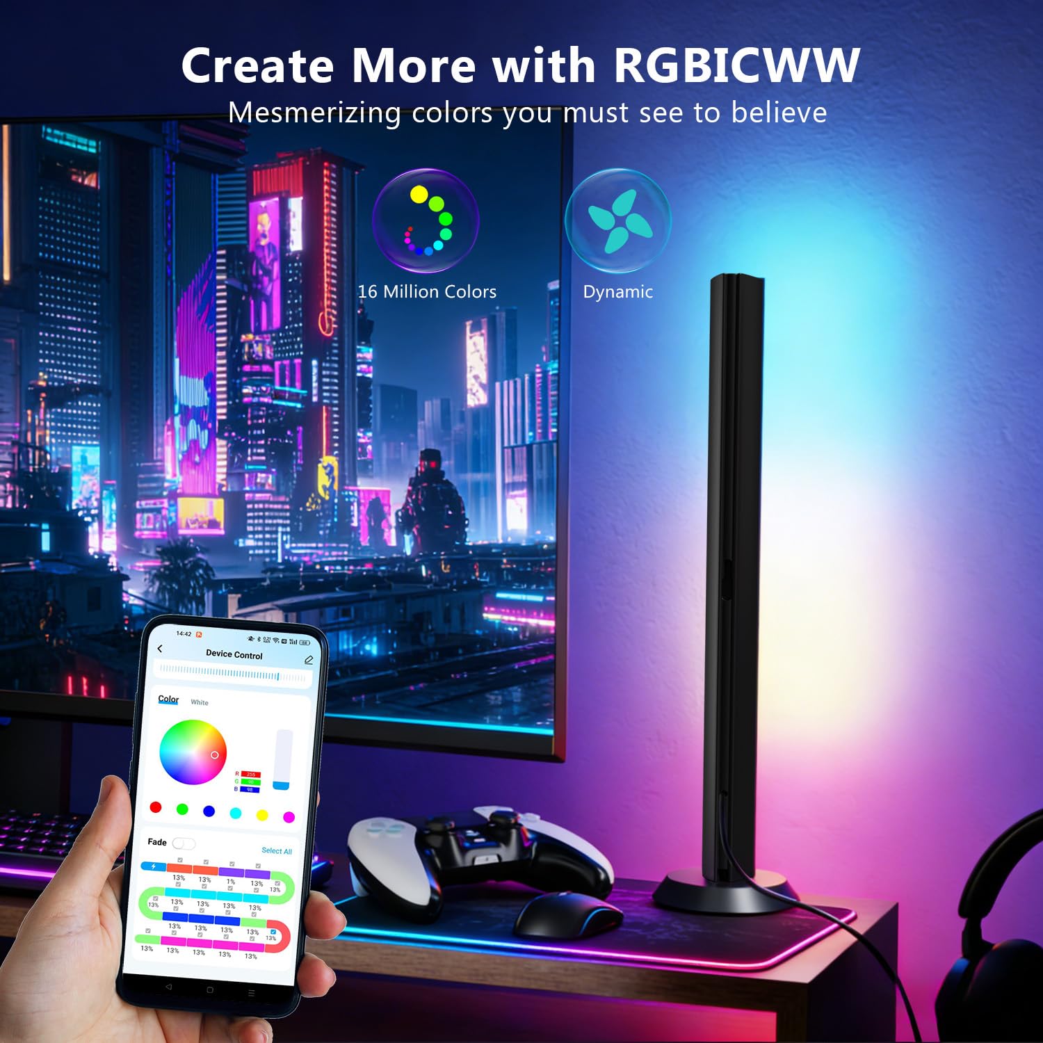DayBETTER light bar music sync setup mirrors beat with vivid colors.