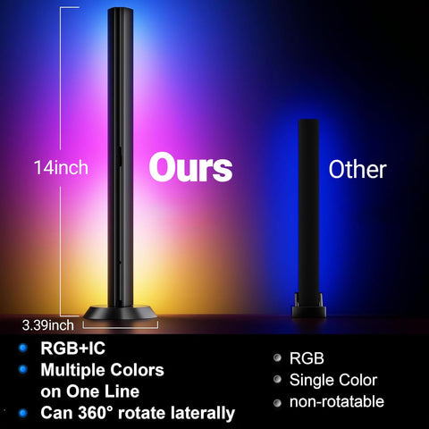 DayBETTER LED light bar night ambience behind screen.