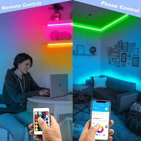 DAYBETTER LED strip app control on smartphone for easy setup
