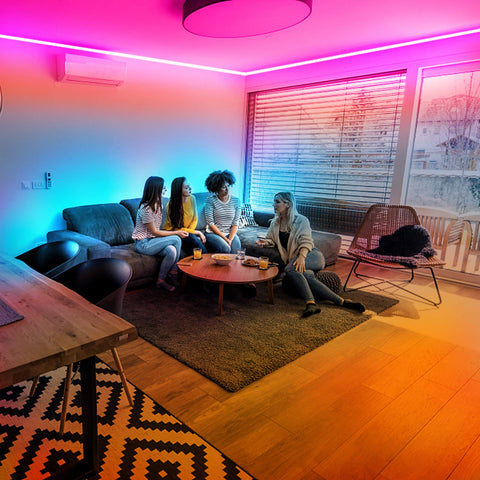 DAYBETTER LED strip double adhesive installation on wall surface