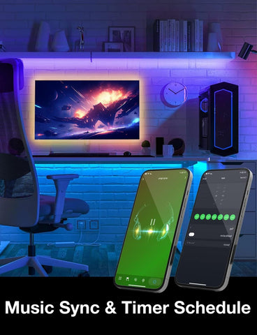 DAYBETTER led-strip install easy adhesive for quick setup.