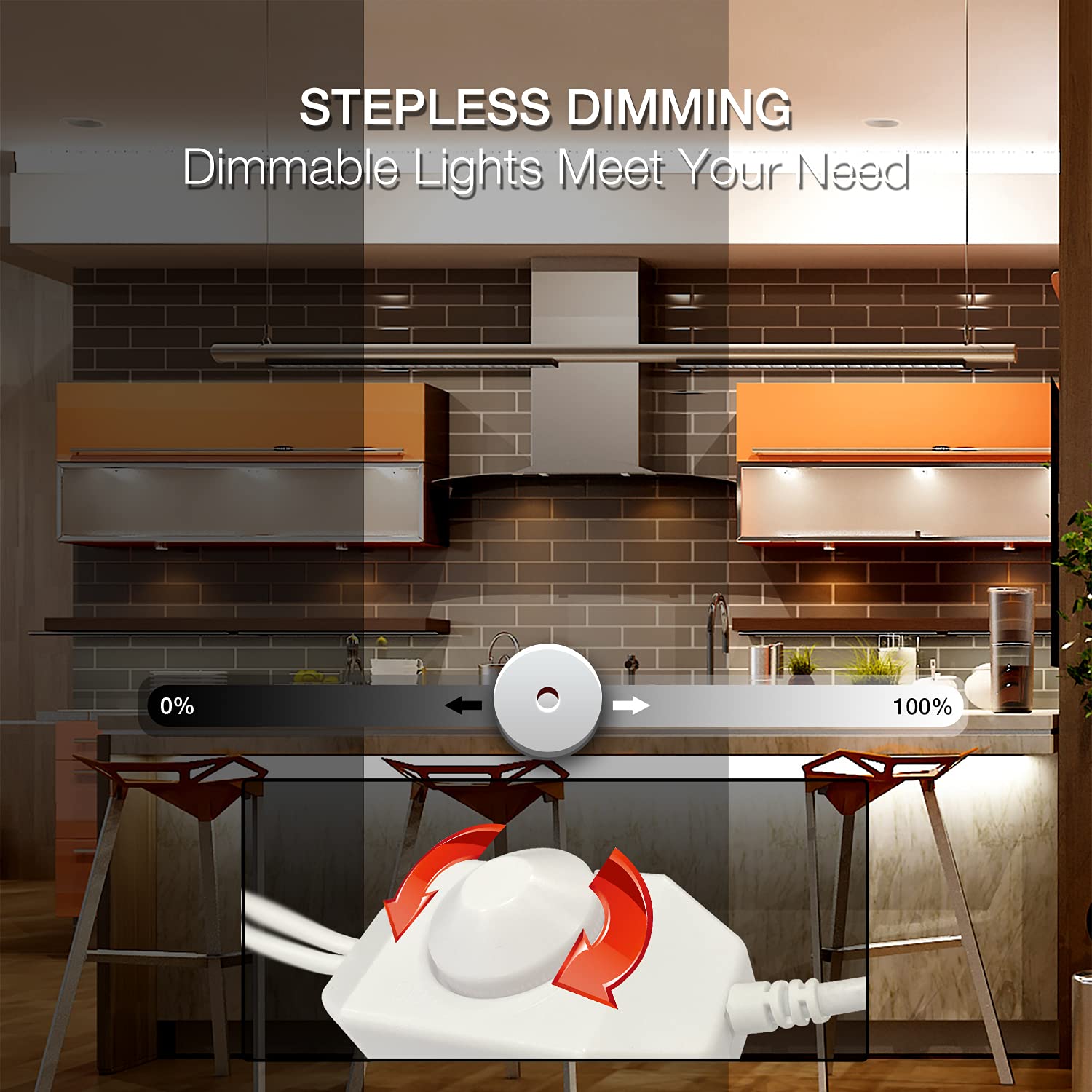DAYBETTER LED strip light dimmable control box enables easy brightness adjustment