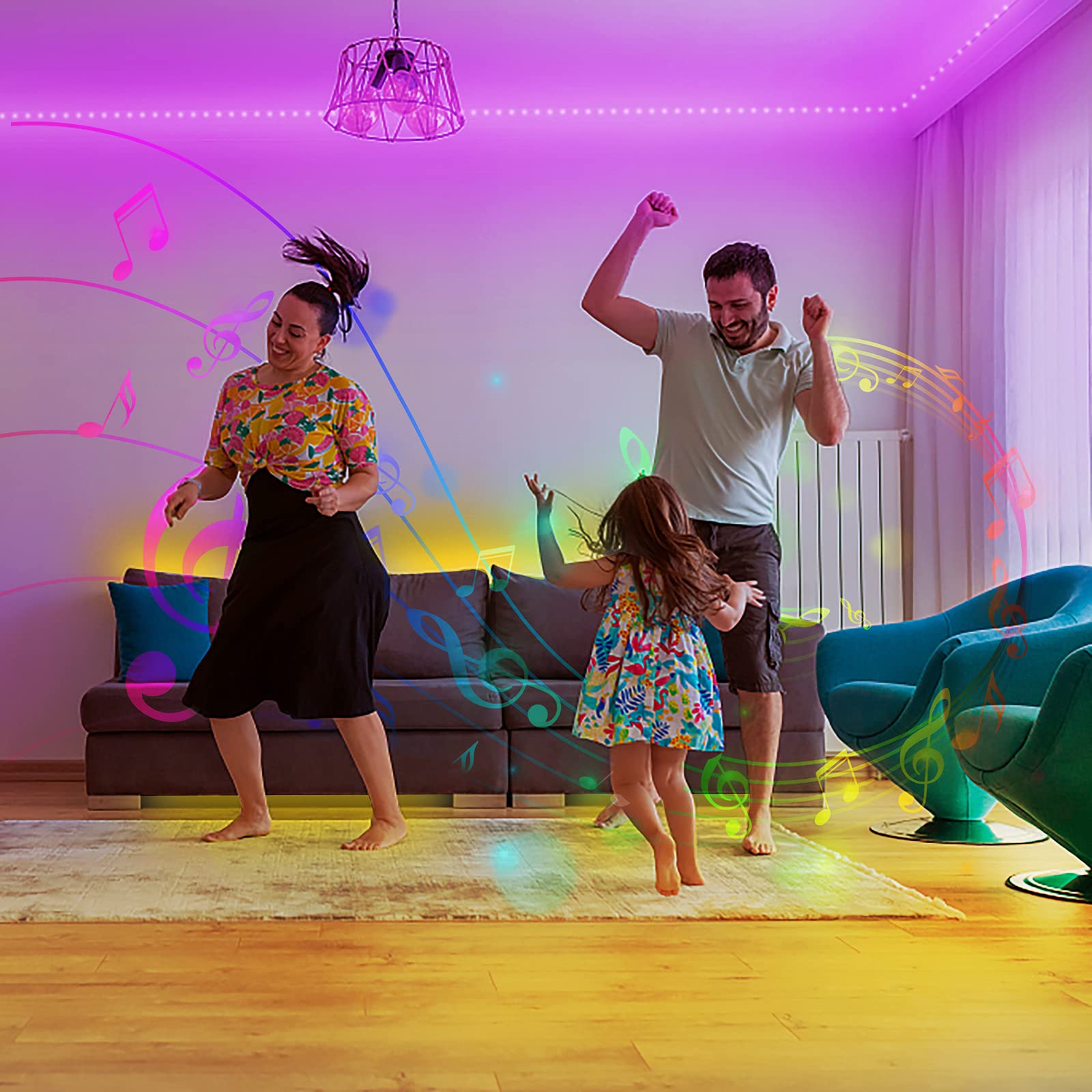DayBetter LED strip lights with music sync for party atmospheres.