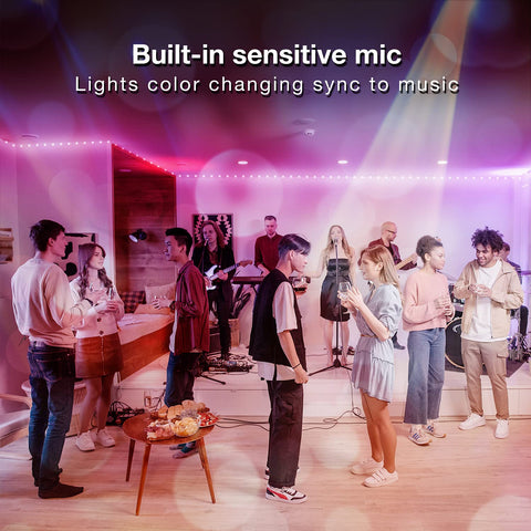 DayBetter LED strip lights timer settings for automatic on/off scheduling.