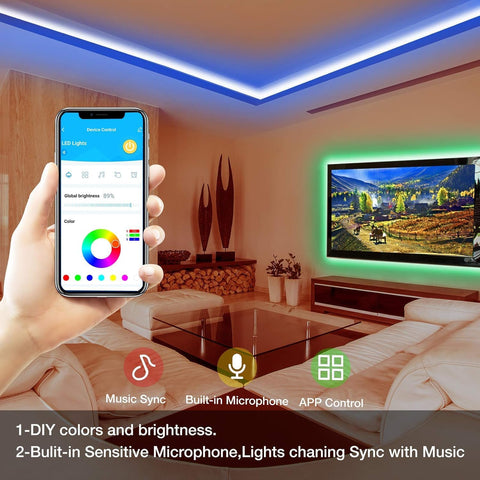 DayBetter LED strips with strong adhesive for quick installation.