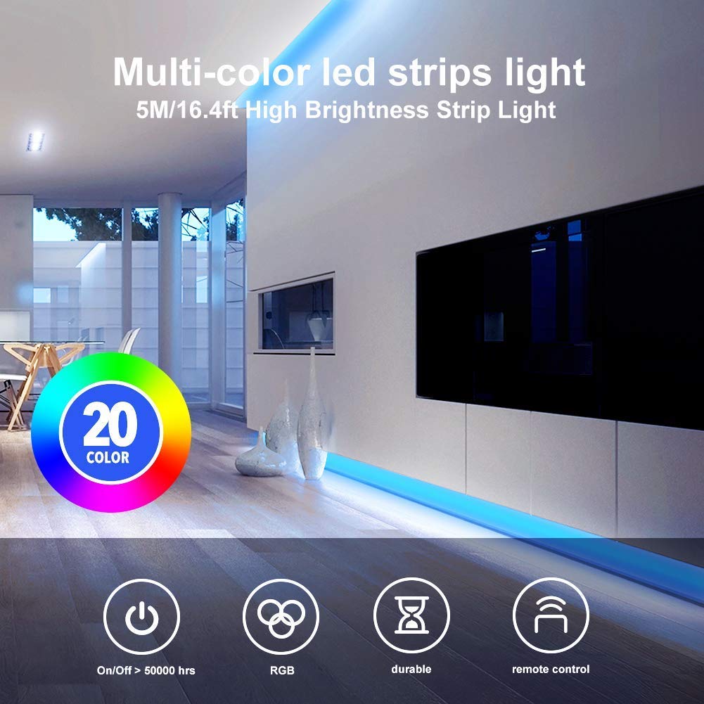 DAYBETTER bedroom mood lighting enhances relaxation and focus with color options.
