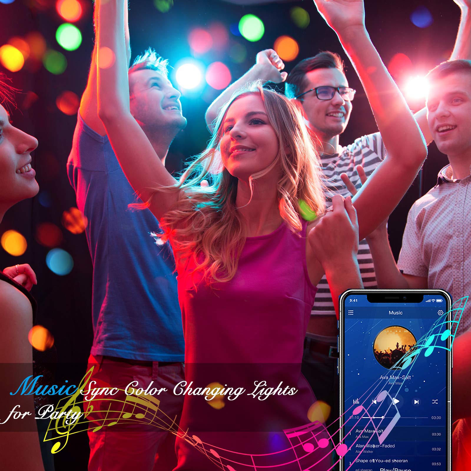 DAYBETTER LED strips synchronized to music for dynamic party ambiance