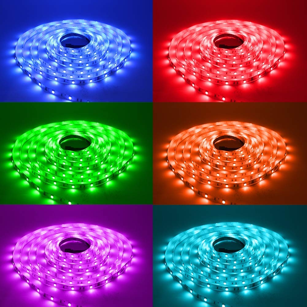 DAYBETTER remote control dims brightness and switches colors for mood settings.