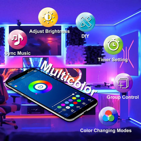 DayBetter scene options tailor lighting for parties, gaming, or movie nights.